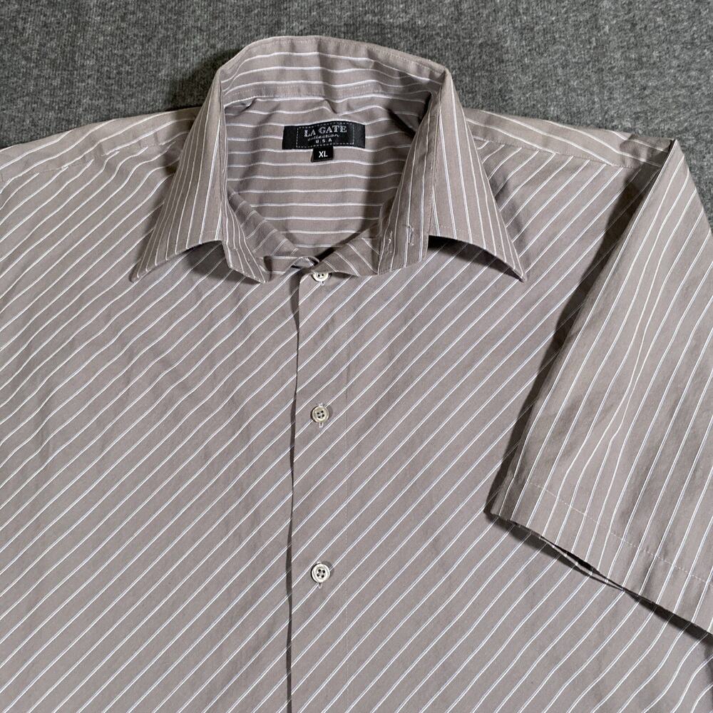 Vintage‎ Mens XL Casual Button Up Big Collar Shirt LA Gate Collection USA